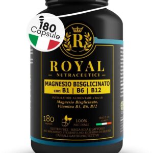 Magnesio Bisglicinato in Forma Chelata + Vitamine B12, B6, B1